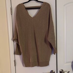 New York & Company Women's V-Neck Sweater in Brown